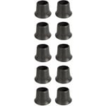 10x Embout enveloppant extérieur rond bouchon pvc plastifié noir fonc renforcé base élargie pied de chaise table patin meuble assise protection tube,