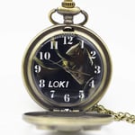 DSHUJC Montre de Poche, Vintage Bronze Creux Quartz Montre de Poche analogique Pendentif Collier Montre Cadeau