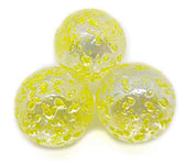 mesbilles - 4 Calots Billes Pépite Jaune - Bille en Verre 25 mm