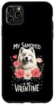 Coque pour iPhone 11 Pro Max Roses Flowers Valentine's Day Samoyed Dog Sammies