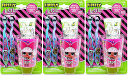 Firefly LOL Surprise Dental Set: 2 Toothbrushes, Toothpaste & Beaker X 3