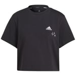 T-shirt adidas  CROP TOP - BLACK WHITE - S