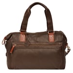 Shalimar Sac de Transport/Weekender en Cuir de Vachette Souple Étui en Mixte Adulte, Marron foncé, 50x32x13