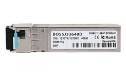 Blueoptics Sfp-10G-Bx-D-40Km-Va-Bo, Fiber Optisk, 10000 Mbit/S, Sfp+, Lc, Bx-D, 40000 M