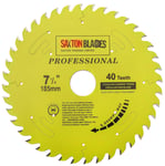 Lame de scie circulaire de la gamme professionnelle TCT 185 mm 40 dents x 30 mm alésage 16, 20, 25 mm Bagues de réduction compatibles avec Bosch, Makita, Dewalt