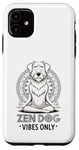 Coque pour iPhone 11 Zen Méditant Mandala Mindfulness Chien