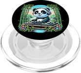 Funny Panda Dj Headphones Graphic for Men Women Kids PopSockets PopGrip for MagSafe