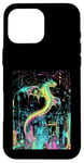 Coque pour iPhone 16 Pro Max Cyberpunk Dragon Design Fantasy Art et Sci-Fi Fans Unique