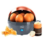 Neo 3 in 1 Durable Kitchen Electric Egg Cooker, Boiler, Poacher Poached Boiled & Omelette Maker Machine Steamer with Timer (Grey and Copper)