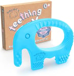 Baby Elefun Teething Ring, BPA Free Silicone Easy to Hold Teether Toy with Gift