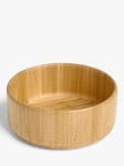 John Lewis Round Edge Large Bamboo Salad Bowl, 25cm, Natural