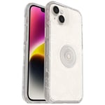 OtterBox iPhone 14 Plus Otter + Pop Symmetry Series Clear Case - Flower of Month (Clear), Integrated PopSockets PopGrip, Slim, Pocket-Friendly, Raised Edges Protect Camera & Screen