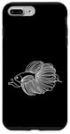 Coque pour iPhone 7 Plus/8 Plus Line Art Poisson & Ichtyologiste Dos plume