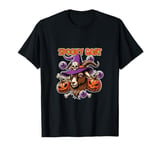 Funny Farm Halloween Shirt Pumpkin Spooky Goat Witch Hat T-Shirt