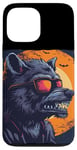 Coque pour iPhone 13 Pro Max Loup-garou amusant avec lunettes de soleil pour les amateurs de loups-garous