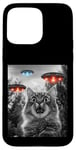 Coque pour iPhone 15 Pro Max Maine Coon Cat Selfie avec Alien OVNI Homme, Femme, Enfant