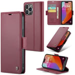 Apple iPhone 16 Pro Max      Pu Wallet Case    [Maroon]