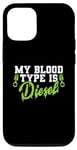 Coque pour iPhone 12/12 Pro Mon groupe sanguin est Diesel Auto Mechanic
