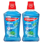 Colgate Plax Cool Mint Mouthwash 250ml x 2 Oral Dental Plaque Tooth Protection