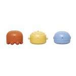 Ubbi Lot de 3 Jouets à Presser pour Le Bain de bébé, Accessoires de Bain pour Tout-Petits, Jouets d'eau pour Le Bain des Tout-Petits, Orange, Jaune et Bleu