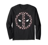 Marvel Deadpool Holiday Christmas Snowflakes Mask Icon Logo Long Sleeve T-Shirt