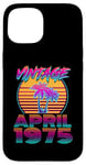 Coque pour iPhone 15 50 Years Old Retro Vintage Funny April 1975 50th Birthday