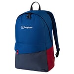 Berghaus Unisex Brand Bag 25 Litre Backpack, Comfortable Fit, Durable Design, Rucksack for Men and Women, Deep Water Blue/Red Dahlia, One Size