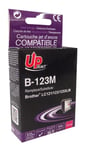 UPrint B-123M - 10 ml - taille XL - magenta - compatible - cartouche d'encre (alternative pour : Brother LC121M, Brother LC123M, Brother LC125M) - pour Brother DCP-J100, J105, J132, J152, J552, J752, MFC-J245, J470, J650, J6520, J6720, J6920