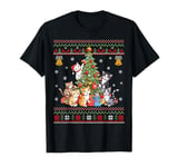 Cat Xmas Decoration Santa Cat Ugly Christmas Tree T-Shirt