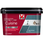 V33 - Peinture cuisine Rénovation perfection® Bleu pétrole satin 2L