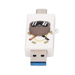 USB-muistitikku Söpö Cartoon U Disk Kannettava USB3.0 Flash Disk puhelimeen Kannettava PC Kaiutin 128GB?3.0