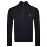 Hugo Boss Kanobix_S Quarter Zip Neck Jumper Navy 404 50527585