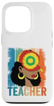 Coque pour iPhone 13 Pro Black Teacher Juneteenth Afro Woman Black History Month