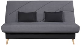 Banquette lit clic clac VALENTINA SIMMONS coloris aba anthracite