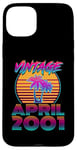 Coque pour iPhone 15 Plus 24 Years Old Retro Vintage Funny April 2001 24th Birthday