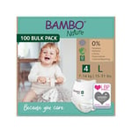 Bambo Nature Premium Training Pants, Pull Ups Eco-Labelled Potty Training Pants, Training Nappy Pants, Secure, Comfortable, Discreet Pants For Active Day & Comfy Night's Sleep - Size 4/L 7-12kg, 100PK