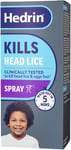 Hedrin Head Lice Spray, Fast, No Fuss Lice & Nit Treatment, Kills Head Lice & in