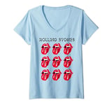 Official The Rolling Stones HD Multi Tongue V-Neck T-Shirt