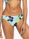 Roxy Floral Print Tie Side Bikini Bottoms, Vintage Indigo