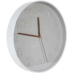 The Home Deco Factory - Horloge ronde en plastique Sweet 30.5 cm - Gris