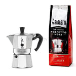 Bialetti Moka Express 1 Cup with Coffee - Italian Stovetop Espresso Maker Pot