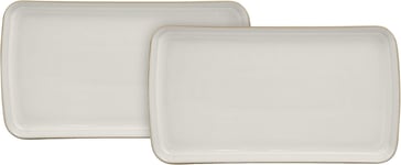 Denby 375048880 Natural Canvas 2 Piece Small Rectangular Platter Set