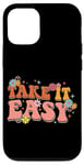 iPhone 12/12 Pro Take It Easy Retro Floral Motif Case