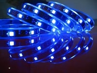 Blå LED strip med dobbeltklæbende tape, SMD, 60cm