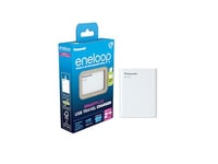 eneloop SmartPlus Travel USB Charger, for 1-4 AA/AAA Rechargeable Batteries, 2.25h Charging Time, 10 Safety Features, USB