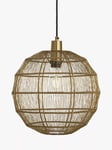 Industville Handcrafted Wire Cage Pendant Ceiling Light, 30cm