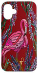 Coque pour iPhone 16 Plus Protective Phone Case with flamingo cage flower design