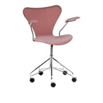 Fritz Hansen - 3217 Sjuan Belfast Misty Rose - Rosa - Rosa - Kontorsstolar