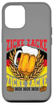 Coque pour iPhone 14 Pro Oktoberfest Zicke Zacke Hoi Drapeau allemand Fête