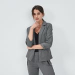 LH - veste droite manches 3/4 gris femme